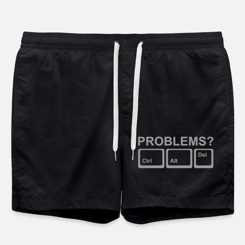 Probleme? Ctrl Alt Del - Badeshorts - Schwarz