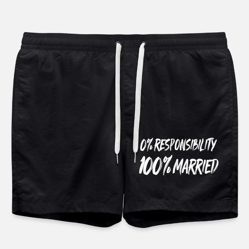 0 % de responsabilité, 100 % marié - Short de bain - noir