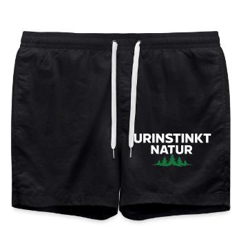 Primal Instinct Nature – Strong Nature Statement - Swim Trunks - black - Front - AI Model Male 185 light (185cm)