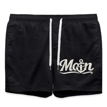 Moin Anker Küsten Design - Badeshorts - Schwarz - Vorne - AI Model Male 185 light (185cm)
