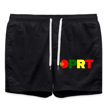 Portugal - Swim Trunks - black - Front - AI Model Male 185 light (185cm)