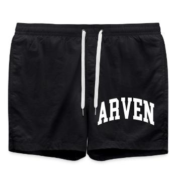 Pins grèves suisses - Short de bain - noir - Devant - AI Model Male 185 light (185cm)