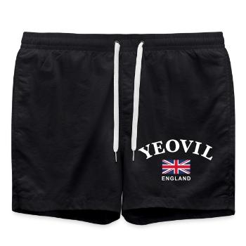 Yeovil, England - Badeshorts - Schwarz - Vorne - AI Model Male 185 light (185cm)