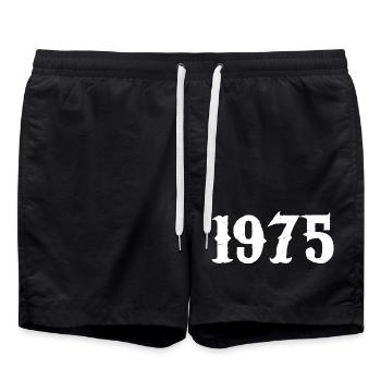 1975 - Badeshorts - Schwarz - Vorne - AI Model Male 185 light (185cm)