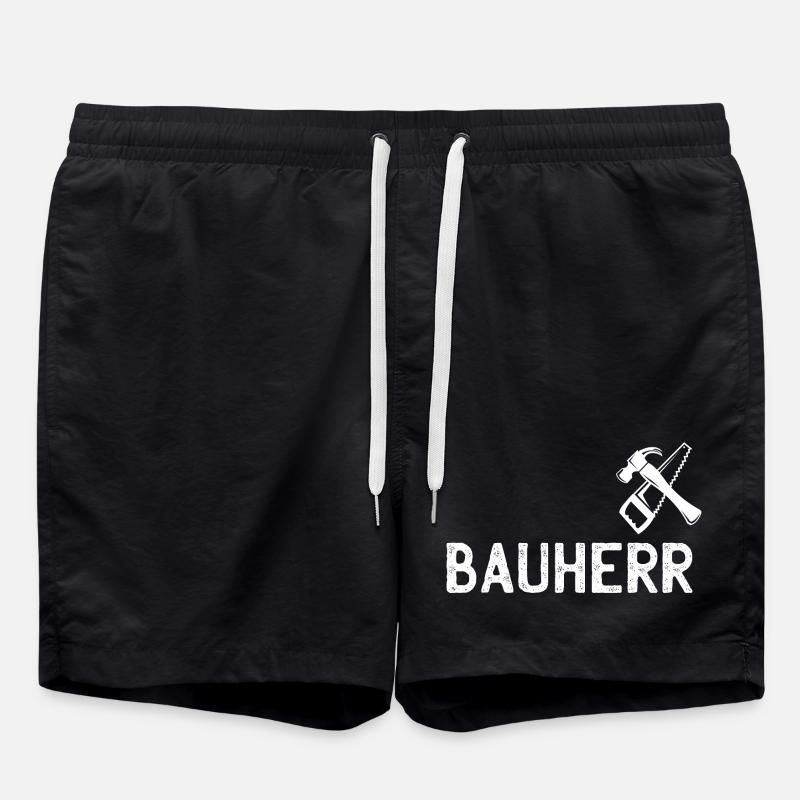 Bauherr DIY Werkzeug Emblem - Badeshorts - Schwarz