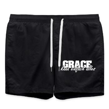 Dire la grâce - Short de bain - noir - Devant - AI Model Male 185 light (185cm)