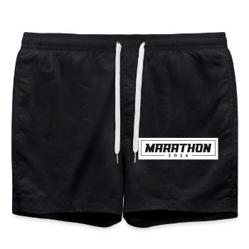 Marathon 2026 Running - Short de bain - noir - Devant - AI Model Male 185 light (185cm)