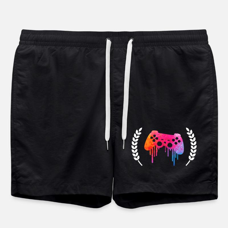 Gaming - Badeshorts - Schwarz