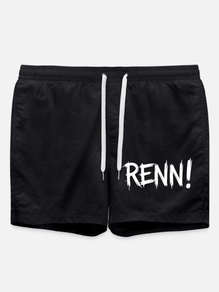 Run! (Running, running, jogging, runner) - Swim Trunks - black