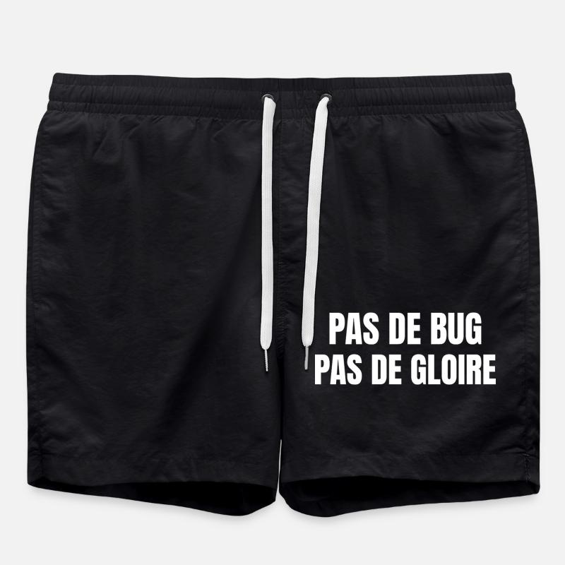Pas de bug pas de gloire - Short de bain - noir