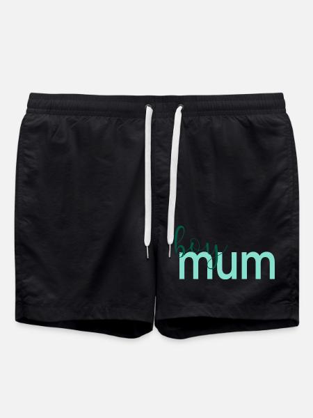 Mother Day Boy Mum - Swim Trunks - black