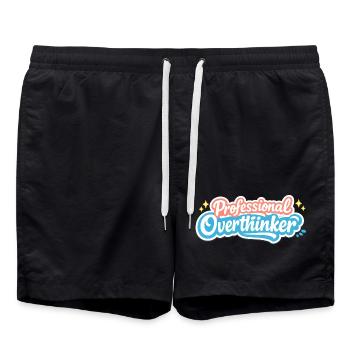 PROFESSIONAL OVERTHINKER Vintage - Badeshorts - Schwarz - Vorne - AI Model Male 185 light (185cm)