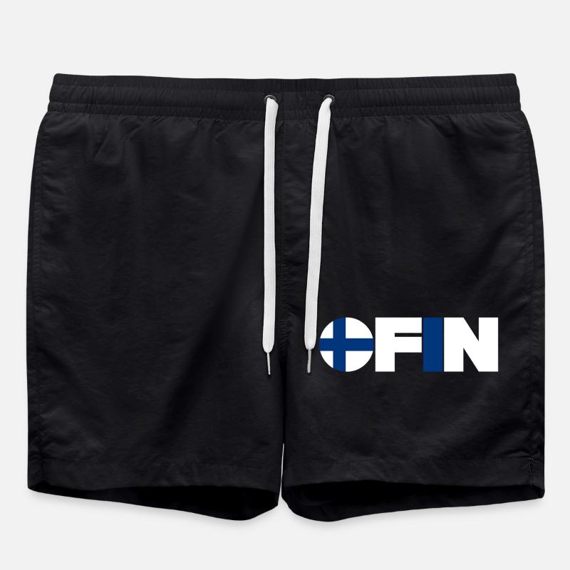 Finnland - Badeshorts - Schwarz