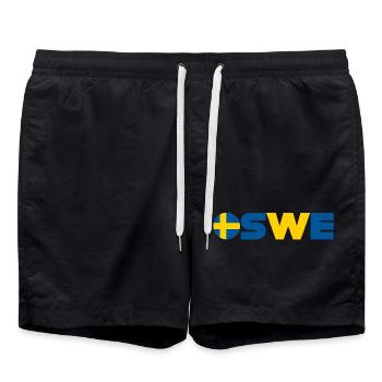 Suède - Short de bain - noir - Devant - AI Model Male 185 light (185cm)