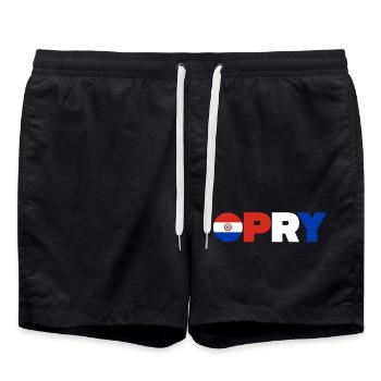 Paraguay - Badeshorts - Schwarz - Vorne - AI Model Male 185 light (185cm)