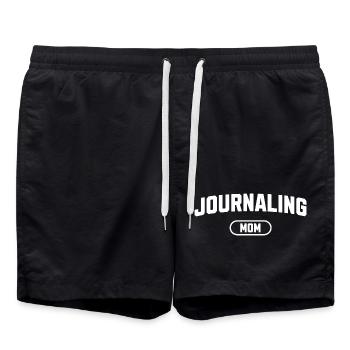 Journaling Mom - Swim Trunks - black - Front - AI Model Male 185 light (185cm)