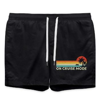 Croisière en mode croisière pour les vacances tropicales d’été - Short de bain - noir - Devant - AI Model Male 185 light (185cm)