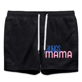 Boys Mom Mother's Day - Swim Trunks - black - Front - AI Model Male 185 light (185cm)