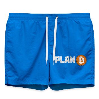 The Evolution of Money Bitcoin Tshirt - Badeshorts - Cobalt blue - Vorne
