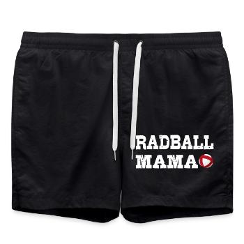 Radball, Radballer, Hallenradsport, Mama,  - Badeshorts - Schwarz - Vorne - AI Model Male 185 light (185cm)