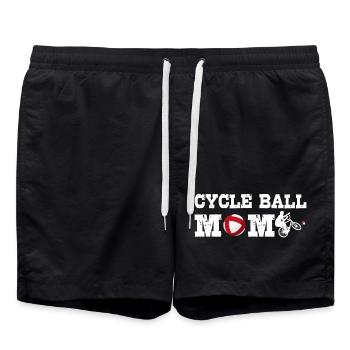 Radball, Radballer, Hallenradsport, Mom, Cycleball - Badeshorts - Schwarz - Vorne - AI Model Male 185 light (185cm)