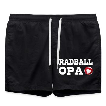 Radball, OPA, Radballer, Hallenradsport - Badeshorts - Schwarz - Vorne - AI Model Male 185 light (185cm)