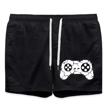 Craquement de manette : Arrête de rage - Short de bain - noir - Devant - AI Model Male 185 light (185cm)
