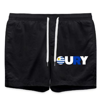 Uruguay - Swim Trunks - black - Front - AI Model Male 185 light (185cm)