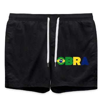 Brazil - Swim Trunks - black - Front - AI Model Male 185 light (185cm)
