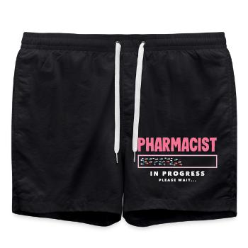 Pharmacist In Training Pharmacy Technology Student - Swim Trunks - black - Front - AI Model Male 185 light (185cm)