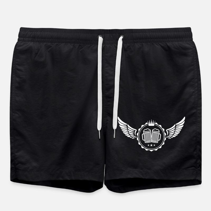 Bier Flügel Emblem - Badeshorts - Schwarz