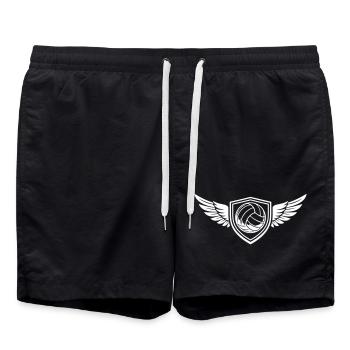 Blason du ballon de volley-ball - Short de bain - noir - Devant - AI Model Male 185 light (185cm)