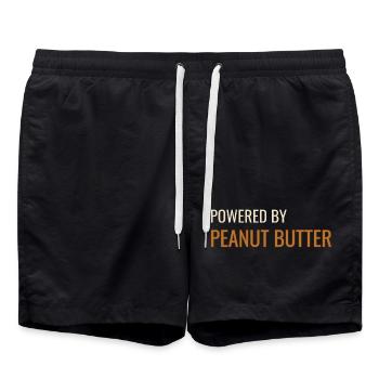 Angetrieben von Erdnussbutter - Badeshorts - Schwarz - Vorne - AI Model Male 185 light (185cm)