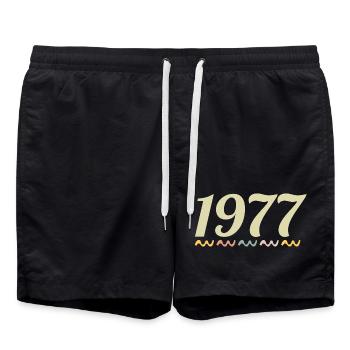 1977 - Swim Trunks - black - Front - AI Model Male 185 light (185cm)