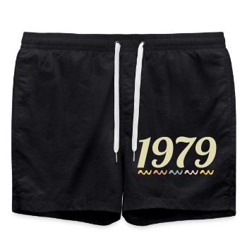 1979 - Swim Trunks - black - Front - AI Model Male 185 light (185cm)
