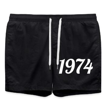 1974 - Short de bain - noir - Devant - AI Model Male 185 light (185cm)