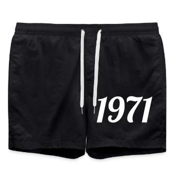 1971 - Short de bain - noir - Devant - AI Model Male 185 light (185cm)