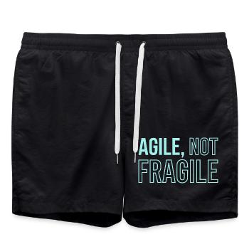 Développement agile, maillot de Scrum Coach - Short de bain - noir - Devant - AI Model Male 185 light (185cm)