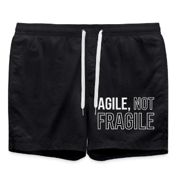Agile Development, Scrum Coach Hoodie - Badeshorts - Schwarz - Vorne - AI Model Male 185 light (185cm)