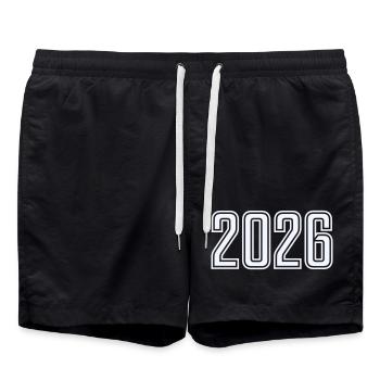 2026  - Badeshorts - Schwarz - Vorne - AI Model Male 185 light (185cm)