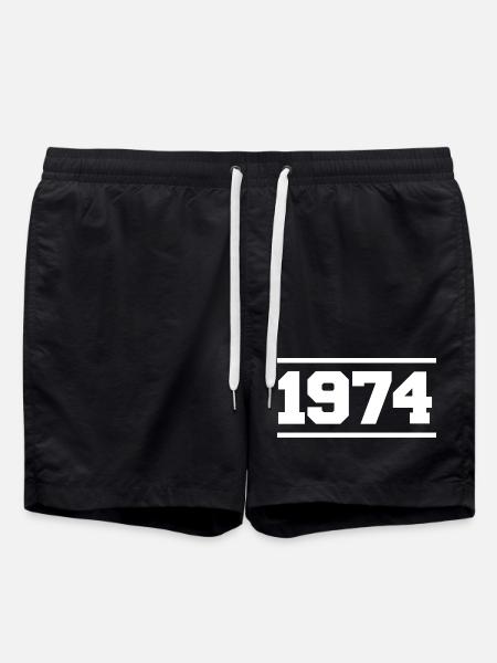1974 Cadeau rétro 1974 - Short de bain - noir