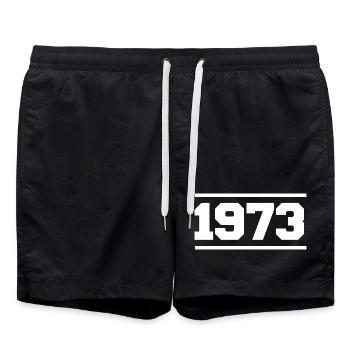 1973 Cadeau rétro 1973 - Short de bain - noir - Devant - AI Model Male 185 light (185cm)