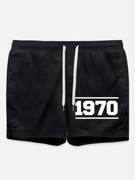 1970 - Short de bain - noir