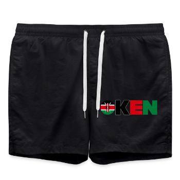 Kenya - Short de bain - noir - Devant - AI Model Male 185 light (185cm)