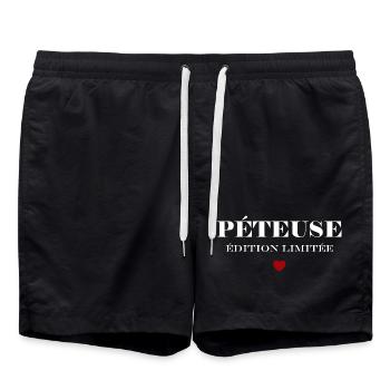 péteuse - Short de bain - noir - Devant - AI Model Male 185 light (185cm)