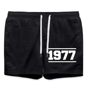 1977 Cadeau rétro 1977 original 1977 - Short de bain - noir - Devant - AI Model Male 185 light (185cm)