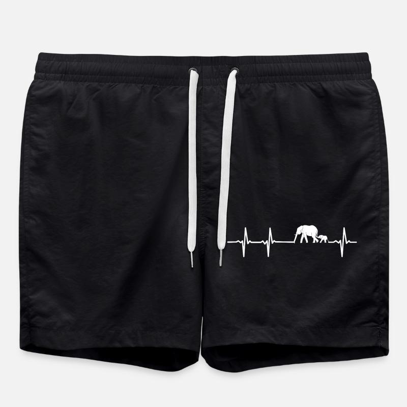 Elephant Heart on Lifeline - Swim Trunks - black