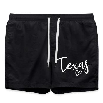 Texas Heart Women’s Love Texas - Short de bain - noir - Devant - AI Model Male 185 light (185cm)