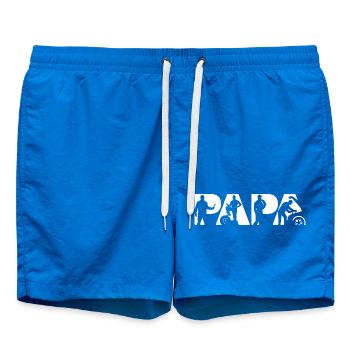 Papa Mechanic Car Garage Father's Day - Swim Trunks - cobalt blue - Front