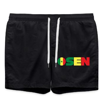 Sénégal - Short de bain - noir - Devant - AI Model Male 185 light (185cm)